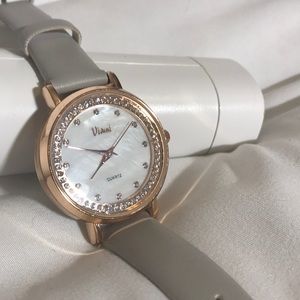 SOLD! Vivani • Rose Gold Watch with Gray Band